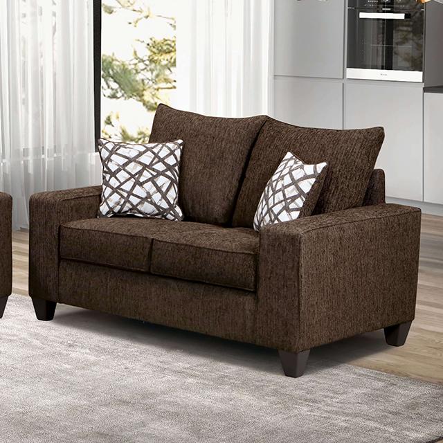 WEST ACTION Loveseat, Chocolate - California Furniture (Coachella, CA)