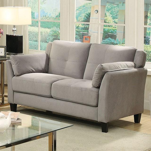 YSABEL Warm Gray Love Seat, Warm Gray (K/D) - California Furniture (Coachella, CA)