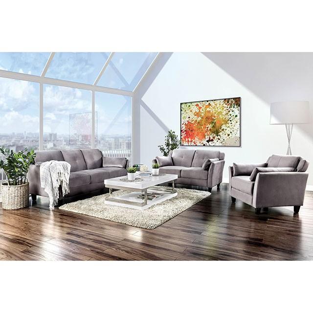 YSABEL Warm Gray Love Seat, Warm Gray (K/D) - California Furniture (Coachella, CA)