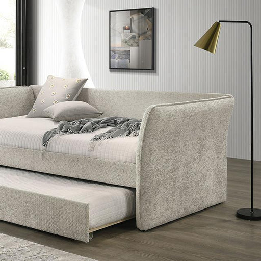 Yuri Twin Daybed w/ Trundle Beige - California Furniture (Coachella, CA)