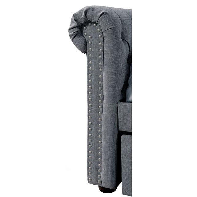 LEANNA Gray Daybed w/ Trundle, Gray - California Furniture (Coachella, CA)