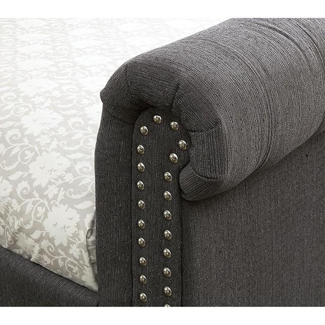 LEANNA Gray Full Daybed w/ Trundle, Gray - California Furniture (Coachella, CA)