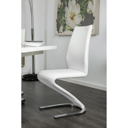 Midvale White/Chrome Side Chair (2/CTN) - California Furniture (Coachella, CA)