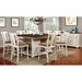 SABRINA Off White/Cherry Ctr.Ht. Chair, Cherry & White (2/CTN) - California Furniture (Coachella, CA)