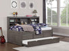 TIBALT Twin DayBed w/ Trundle, Dark Gray - California Furniture (Coachella, CA)