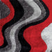 Vancouver Black/Gray/Red 5' X 7' Area Rug - California Furniture (Coachella, CA)