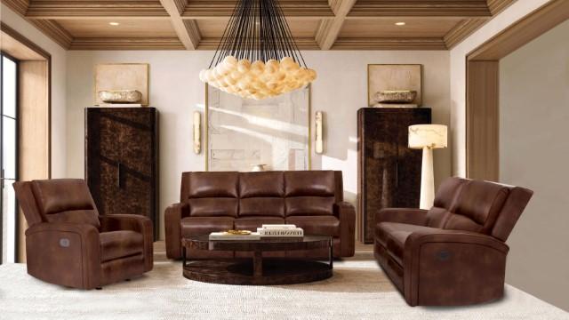 SOTERIOS Power Recliner, Medium Brown - California Furniture (Coachella, CA)