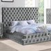 STEFANIA E.King & Queen Bed, Black & Gray - California Furniture (Coachella, CA)
