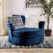 WALDPORT Swivel Chair, Navy - California Furniture (Coachella, CA)
