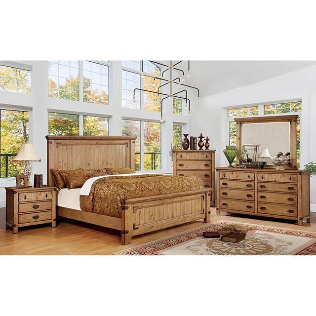 PIONEER Weathered Elm Cal.King, E.KIng, & Queen Bed - California Furniture (Coachella, CA)