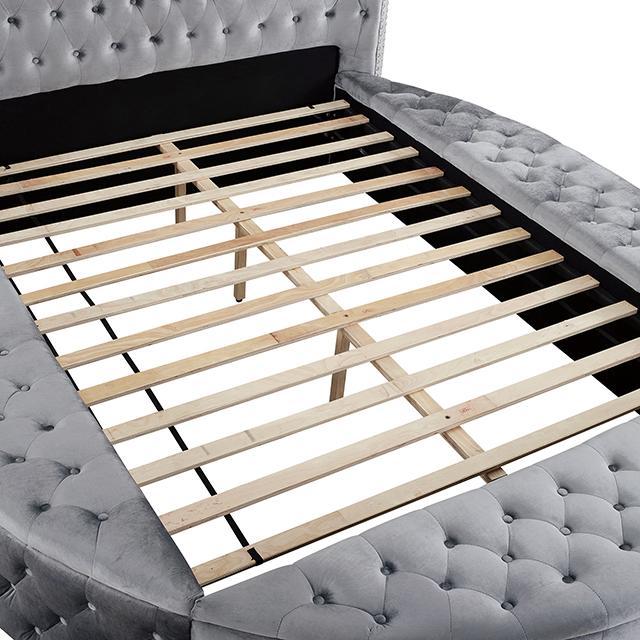 SANSOM E.King & Queen Bed, Black, Blue, & Grey - California Furniture (Coachella, CA)