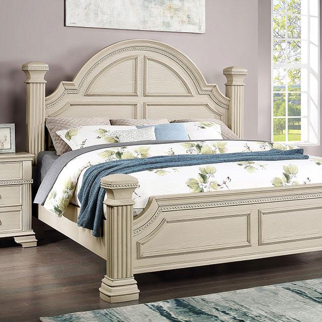 Pamphilos 4 & 5 Piece Queen Bedroom Set Gray & White - California Furniture (Coachella, CA)