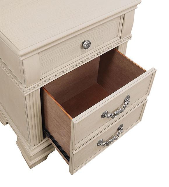 Pamphilos 4 & 5 Piece Queen Bedroom Set Gray & White - California Furniture (Coachella, CA)