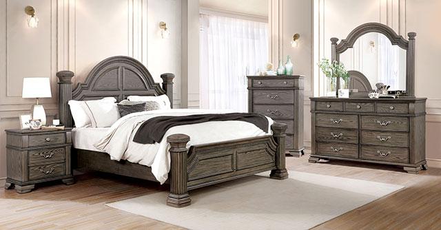 Pamphilos 4 & 5 Piece Queen Bedroom Set Gray & White - California Furniture (Coachella, CA)