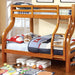SOLPINE Gray & Oak Twin/Full Bunk Bed - California Furniture (Coachella, CA)