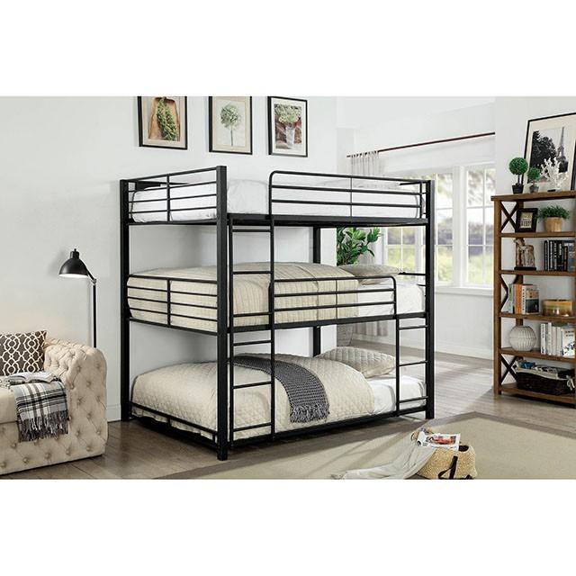 Olga I Antique Black Full/Full Bunk Bed - California Furniture (Coachella, CA)