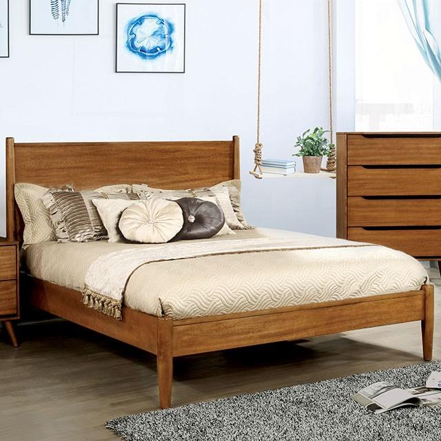 Lennart Oak Cal.King, E.King & Queen Bed - California Furniture (Coachella, CA)