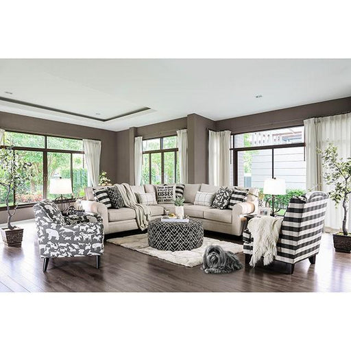 Patricia Ivory Sectional - California Furniture (Coachella, CA)