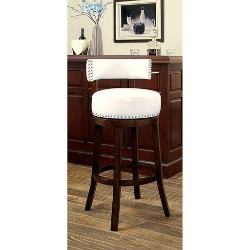 SHIRLEY Dark Oak/White 29" Bar Stool - California Furniture (Coachella, CA)