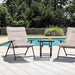 Bastia 3 Pc. Conversation Set Teal & Beige - California Furniture (Coachella, CA)