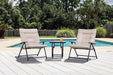 Bastia 3 Pc. Conversation Set Teal & Beige - California Furniture (Coachella, CA)