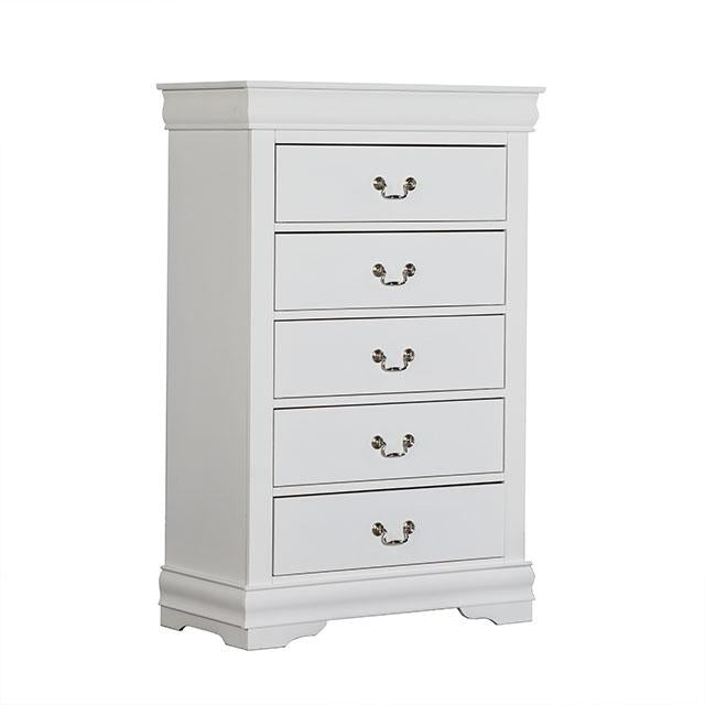 Louis Philippe Chest White - California Furniture (Coachella, CA)
