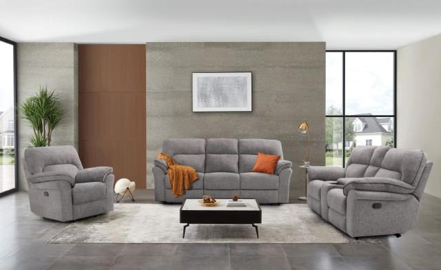 JOSIAS Sofa, Light Gray Fabric - California Furniture (Coachella, CA)
