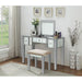 Joyce Silver Vanity w/ Stool - California Furniture (Coachella, CA)
