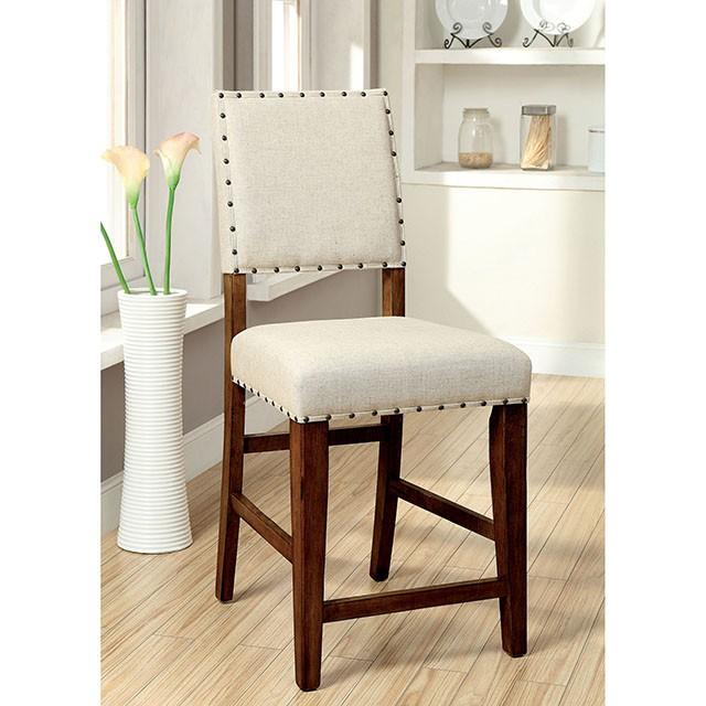 SANIA Rustic Oak Counter Ht. Chair (2/CTN) - California Furniture (Coachella, CA)