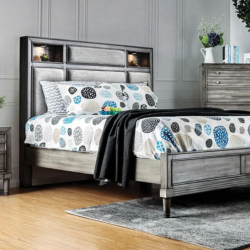 DAPHNE Gray Cal.King, E.King & Queen Bed - California Furniture (Coachella, CA)