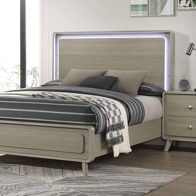 Rainier Bed Gray - California Furniture (Coachella, CA)