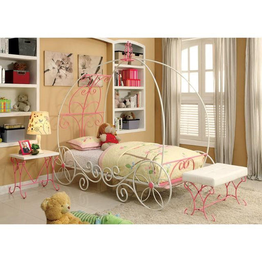 ENCHANT Pink/White Twin Bed - California Furniture (Coachella, CA)