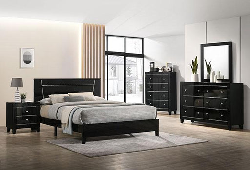 MAGDEBURG Cal.King Bed, Black & White - California Furniture (Coachella, CA)