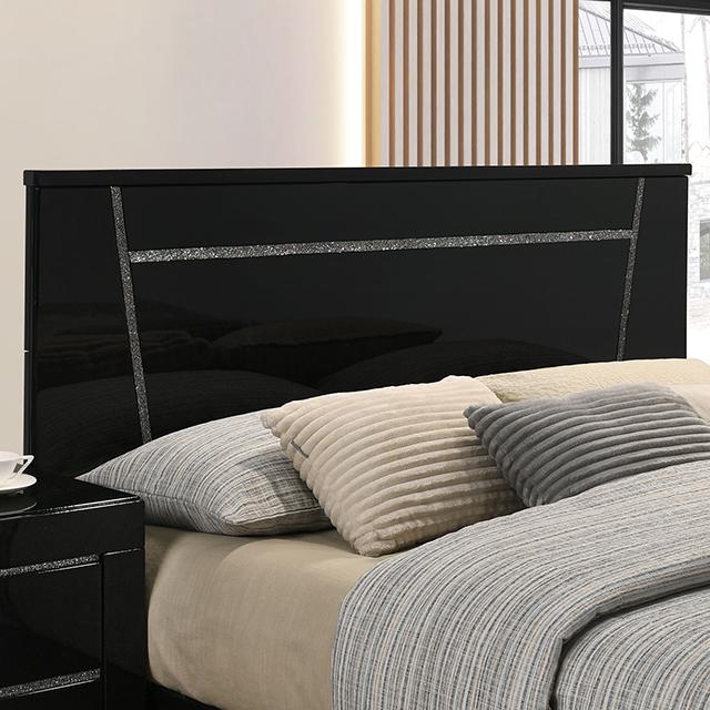 MAGDEBURG Cal.King Bed, Black & White - California Furniture (Coachella, CA)