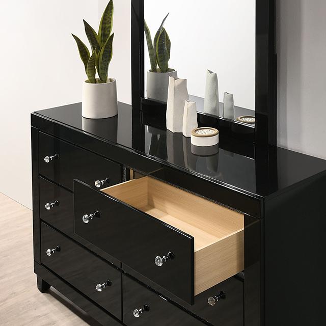 MAGDEBURG Cal.King Bed, Black & White - California Furniture (Coachella, CA)