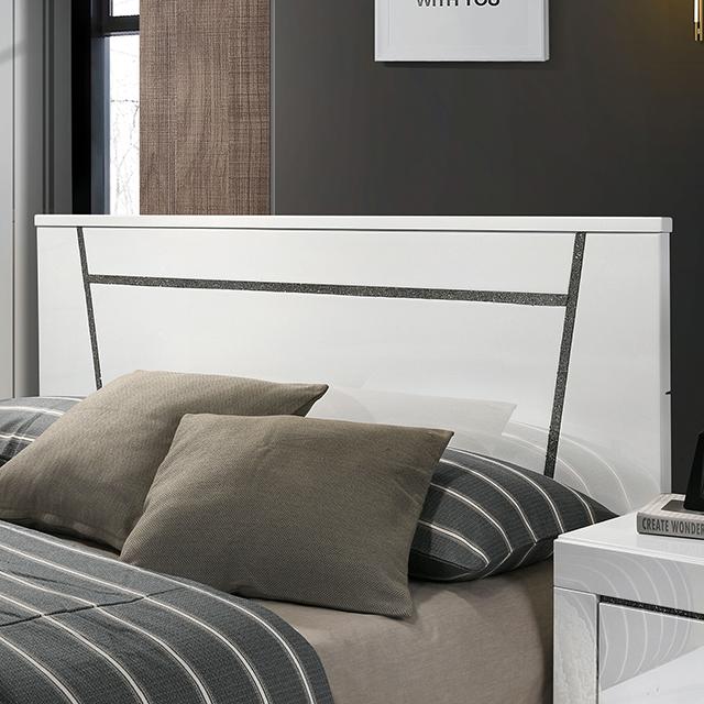 MAGDEBURG Cal.King Bed, Black & White - California Furniture (Coachella, CA)