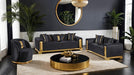 Valdosta Chair Black & Beige - California Furniture (Coachella, CA)