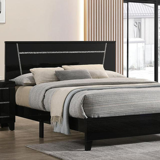 MAGDEBURG Cal.King Bed, Black & White - California Furniture (Coachella, CA)