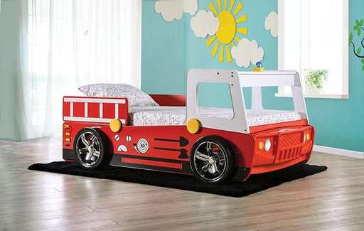 FIERSTALL Twin Bed, Red - California Furniture (Coachella, CA)