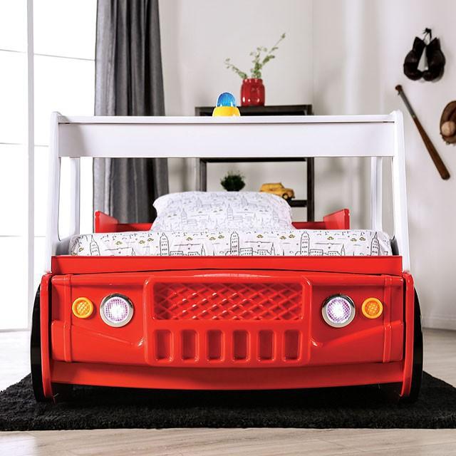 FIERSTALL Twin Bed, Red - California Furniture (Coachella, CA)