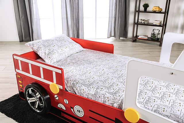 FIERSTALL Twin Bed, Red - California Furniture (Coachella, CA)