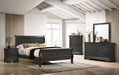 Louis Philippe Cal.King Bed Black & Grey - California Furniture (Coachella, CA)