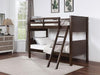 STAMOS Full/Full, Twin/Full, & Twin/twin Bunk Bed, Walnut - California Furniture (Coachella, CA)