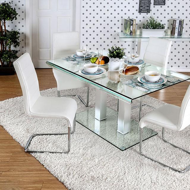 Richfield I Silver/Chrome Dining Table - California Furniture (Coachella, CA)