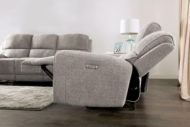 MORCOTE Power Recliner, Light Gray - California Furniture (Coachella, CA)