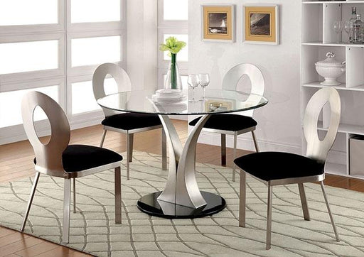 VALO Silver/Black Side Chair (2/CTN) - California Furniture (Coachella, CA)