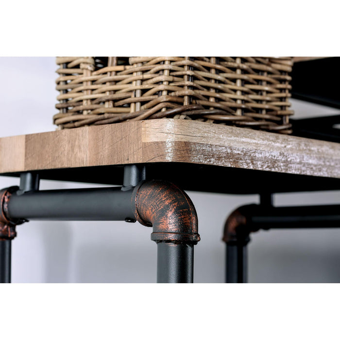 Kebbyll Antique Black/Natural Tone Pier Cabinet - California Furniture (Coachella, CA)