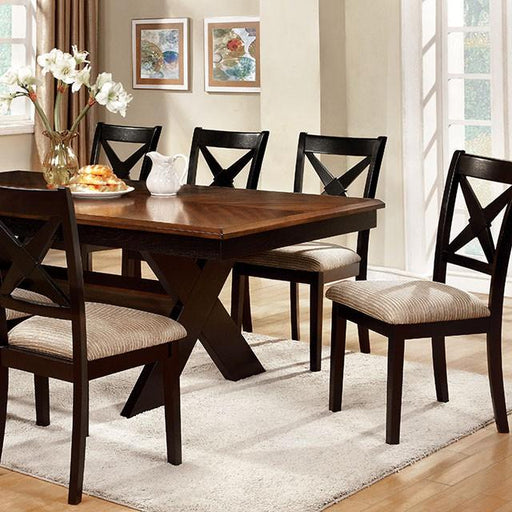 Liberta Dark Oak/Black Dining Table - California Furniture (Coachella, CA)