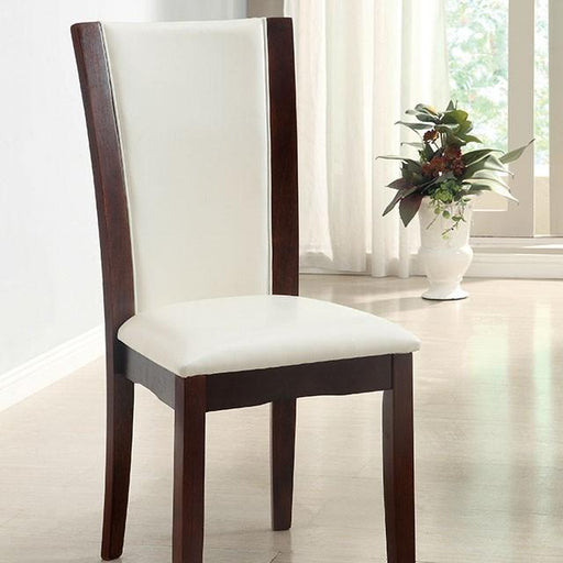 Manhattan I Dark Cherry/White Side Chair, White (2/CTN) - California Furniture (Coachella, CA)