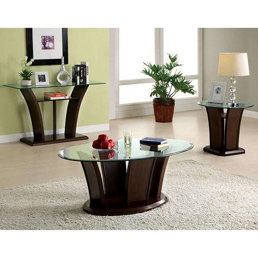 MANHATTAN IV Dark Cherry Sofa Table, Brown Cherry - California Furniture (Coachella, CA)